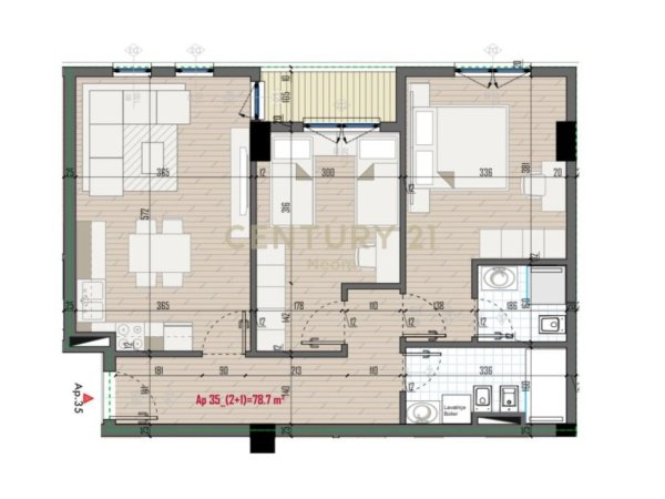 Tirane, shes apartament 2+1+2+POST PARKIMI , 93 m² 110.000 € (Qendra Tregtare QTU)