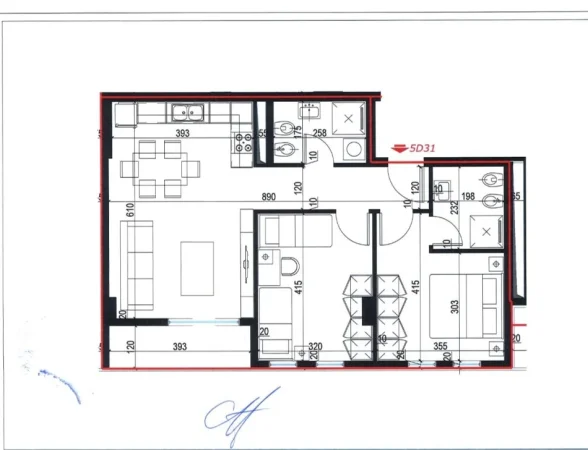 Tirane, shitet apartament 2+1+Ballkon Kati 3, 94 m² 81.500 € (Gryka Kacanikut Univers City Okazion 870€/m2 Faze Suvaje)