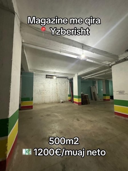 Tirane, jepet me qera magazine Kati -1, 500 m² 1.200 € (Rruga besim alla)