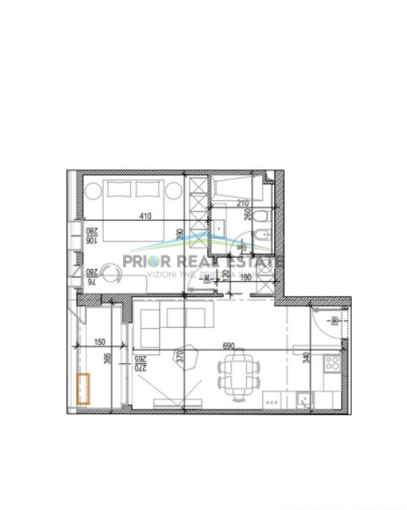 Tirane, shitet apartament 1+1+Ballkon Kati 3, 77 m² 145.600 € (Riverside Tirana)