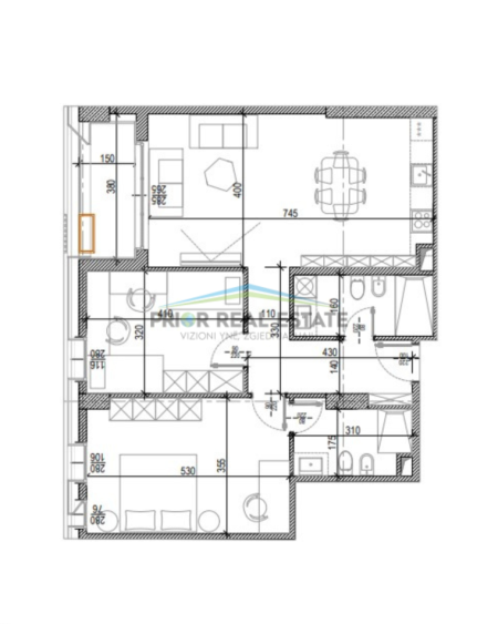 Tirane, shitet apartament 2+1+Ballkon Kati 3, 121 m² 230.000 € (Riverside Tirana)