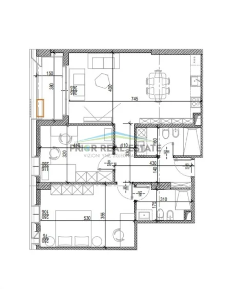 Tirane, shitet apartament 2+1+2 Kati 3, 121 m² 230.000 € (Riverside Tirana)