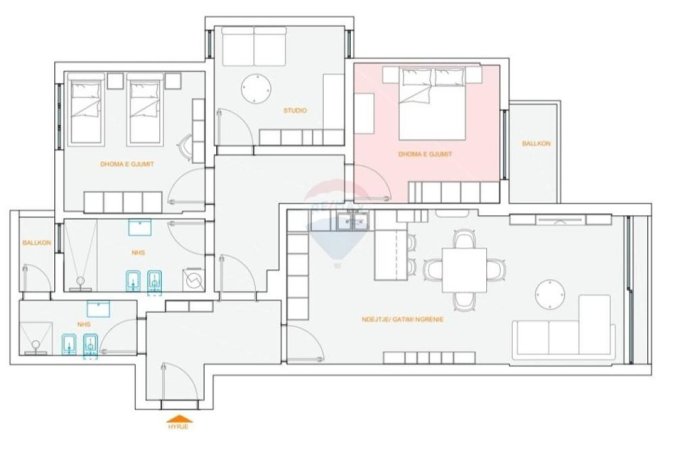 Tirane, jepet me qera apartament 3+1 Kati 10, 153 m² 2.200 € (Ambasada Amerikane)