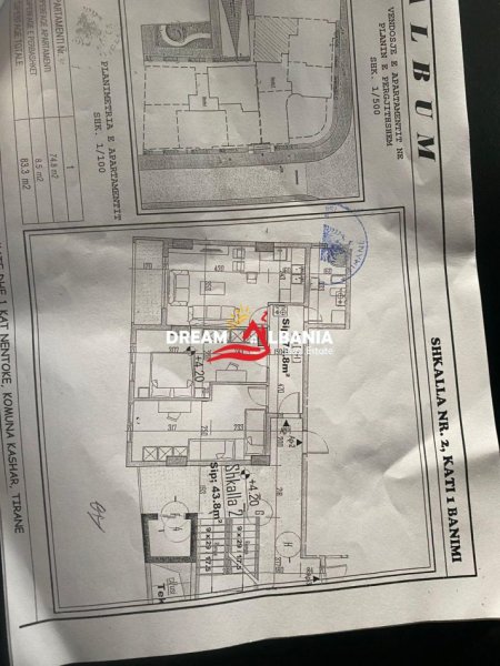 Tirane, shitet apartament 2+1 , 84 m² 88.000 € 