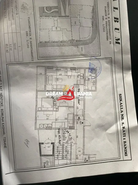 Tirane, shitet apartament 2+1 , 84 m² 88.000 €