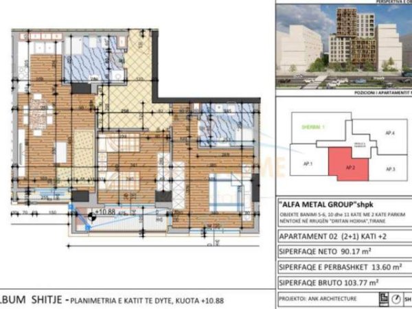 Tirane, shitet apartament Kati 2, 104 m² 155.600 Euro (Rruga Dritan Hoxha)