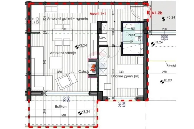 Tirane, shitet apartament 1+1 , 86 m² 114.150 € (Farke)