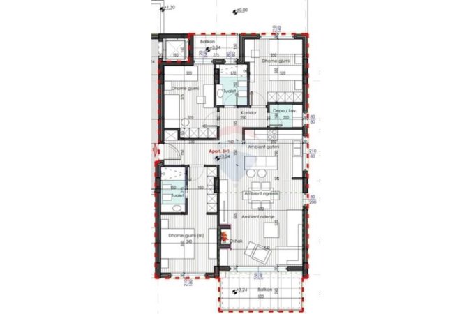 Tirane, shitet apartament 3+1 Kati 1, 156 m² 234.000 € (Farke)