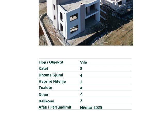 🔥Shitet: Vile LUKSOZE +Pishine (📍Rez. Olive Park - RR ELBASANIT) -Pagesë me Këste🔥S. Nd:295m2  S. Tr:374m2 |🔥1840€/m²