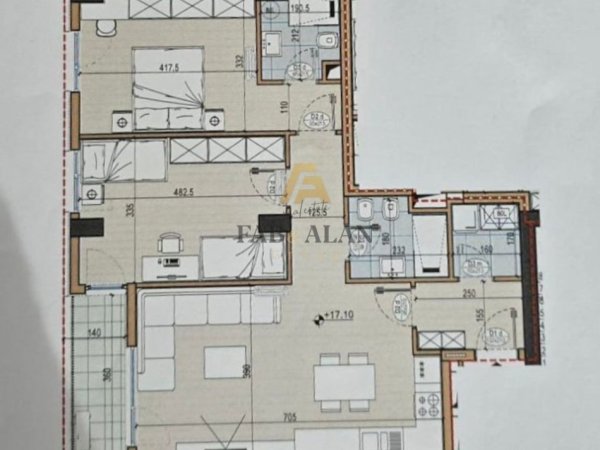 Tirane, shitet apartament 2+1+2+GARAZH Kati 5, 111 m² 230.000 € (GENER 2, BULEVARDI I RI)