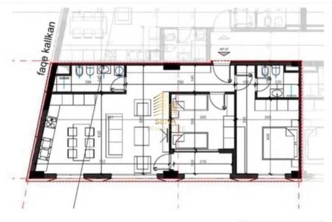 Tirane, shitet apartament 2+1+Ballkon Kati 2, 104 m² 165.000 € (Rruga Jordan Misja)