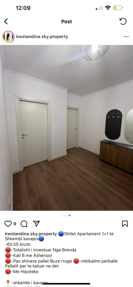 Durres, shitet apartament 1+1+Ballkon Kati 6, 60 m² 73.000 € 