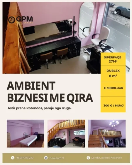 Tirane, jepet me qera ambjent biznesi Kati 0, 35 m² 300 € (Astir)