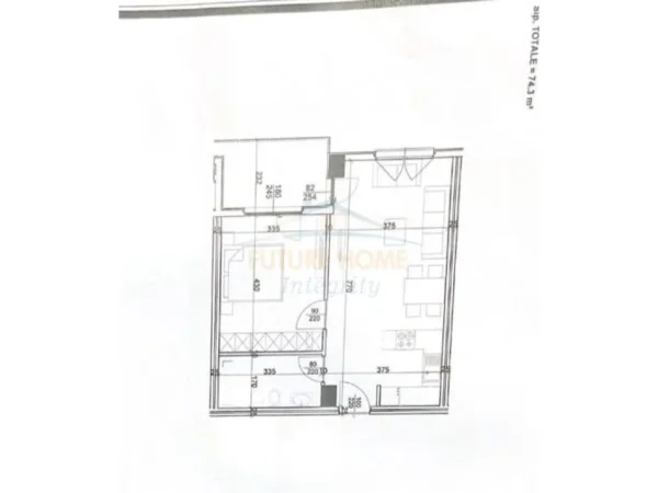 Tirane, shitet apartament 1+1 Kati 3, 74 m² 111.500 € (DRITAN HOXHA TIRANE)