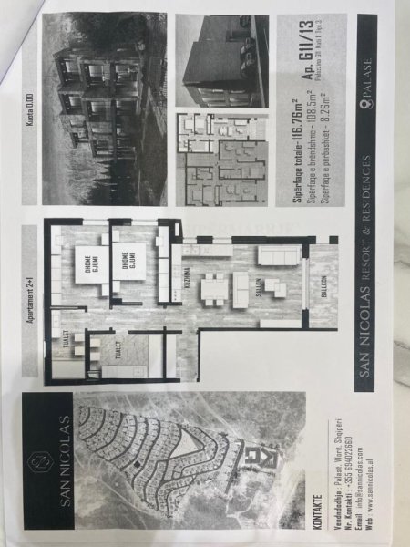 Dhermi - Palase, shes apartament+verande | Penthouse 2+1+Ballkon Kati 1, 116 m² 460.000 € 