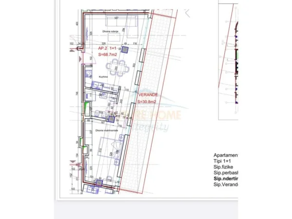 Tirane, shitet apartament 1+1 Kati 7, 69 m² 142.000 € (Ish Tregu Elektrik, Tiranë.)