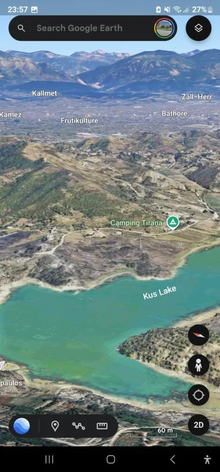 SHITET: 🟤 Tokë Vreshtë Në Kashar ( Buzë Liqenit të Kusit / Kasharit )📍Sip. 9000 m² ( Tokë e Verdhë) 520,000€😮