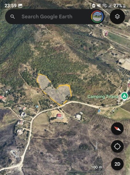 SHITET: 🟤 Tokë Vreshtë Në Kashar ( Buzë Liqenit të Kusit / Kasharit )📍Sip. 7960 m² ( Tokë e Verdhë) Pamje Fantastike 😮