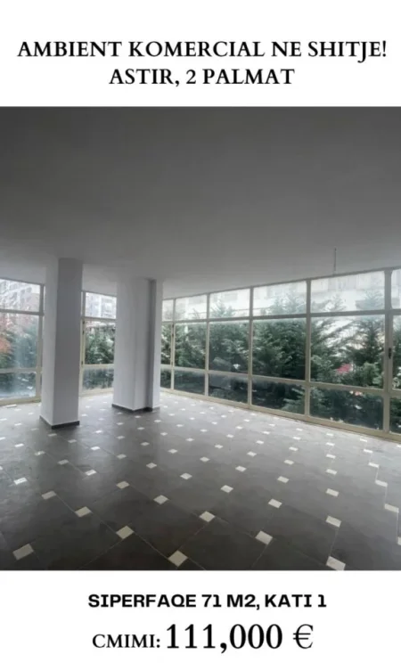 Tirane, shitet ambjent biznesi Kati 1, 71 m² 111.000 € (astir)