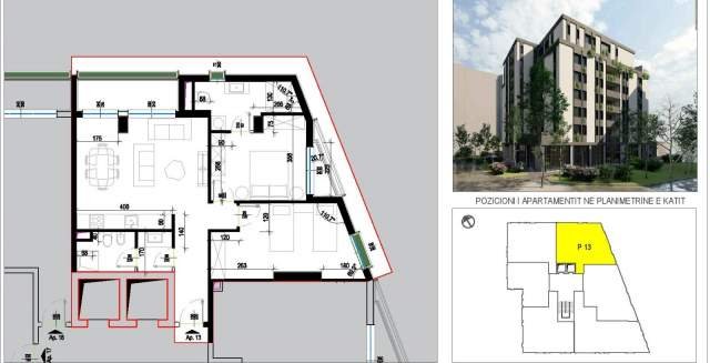 Tirane, shitet apartament 2+1+BLK Kati 3, 110 m² 109.600 Euro (Astir)
