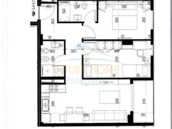 Tirane, shitet apartament 2+1+Ballkon Kati 4, 91 m² 95.875 € (Univers City)
