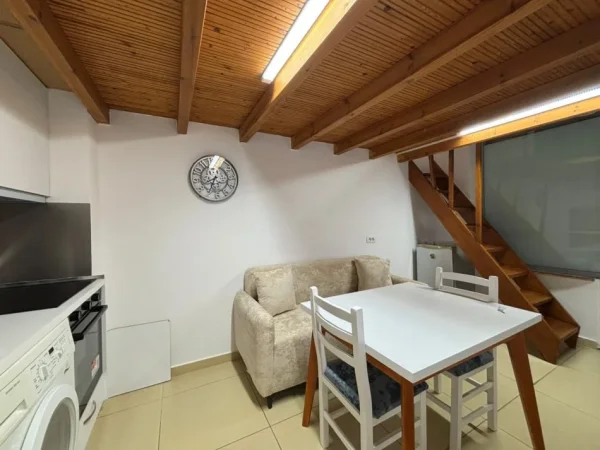 Tirane, jepet me qera apartament duplex 1+1 Kati 1, 28 m² 300 € (Rruga Teodor Keko)