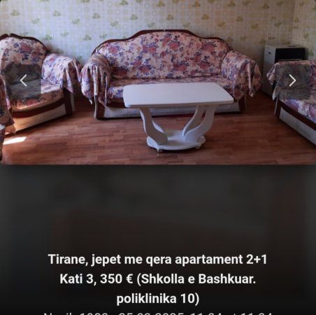 Tirane, jepet me qera apartament 2+1+Aneks+Ballkon Kati 3, 35.000 € (Imer Ndregjoni)
