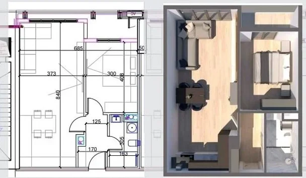 Tirane, shes apartament 1+1 , 83 m² 206.750 € (Komuna e Parisit)