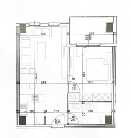 Tirane, shitet apartament 1+1 Kati 8, 75 m² 120.000 € (Rruga Dritan Hoxha)