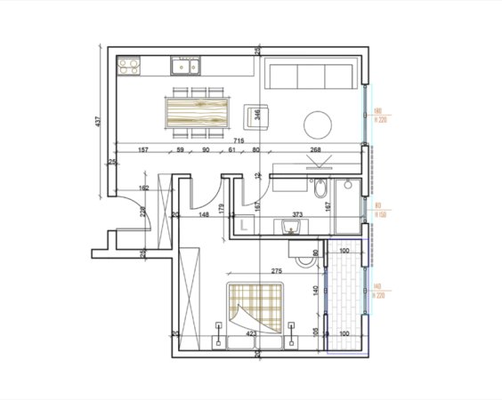 Tirane, shitet apartament 1+1+Ballkon Kati 3, 71 m² 78.000 € (Unaza e Madhe, Paskuqan)