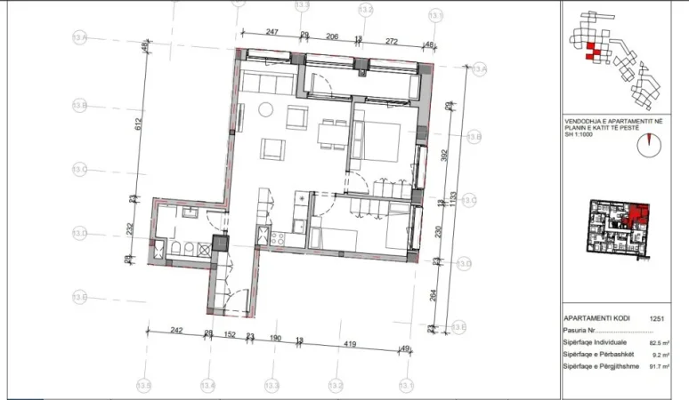 Tirane, shitet apartament 1+1 Kati 5, 917 m² 149.000 € 