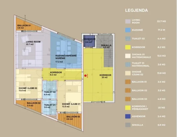 Tirane, shitet apartament 4+1 Kati 1, 130 m² 260.000 € (Sauk i Ri, Mjull Bathore)