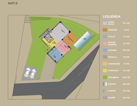 Tirane, shitet Vile 3+1 , 570 m² 1.596.000 € (&quot;SeeHëna Residence&quot;, Sauk i Ri, Mjull Bathore)