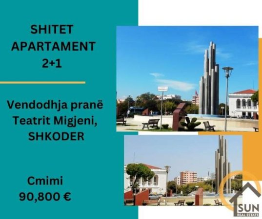 Shkoder, shitet apartament 2+1+BLK Kati 3, 114 m² 90.800 Euro (Sheshi Demokracia, Teatri Migjeni)