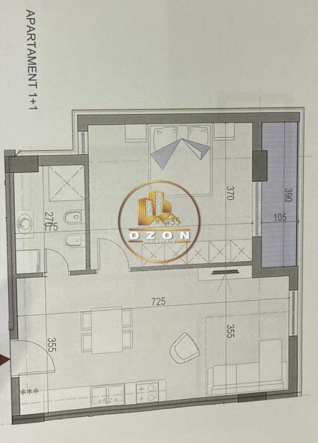 Tirane, shitet apartament 1+1+BLK Kati 4, 70 m² 54.366 Euro (Autostrada Tirane-Durres)
