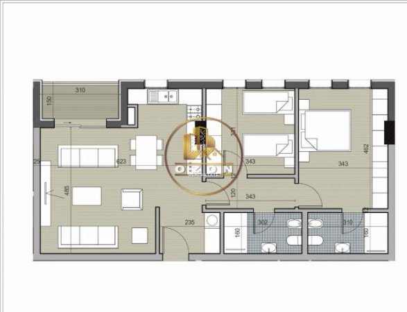 Tirane, shitet apartament 2+1+BLK Kati 1, 87 m² 650 Euro/m2 (Autostrada Tirane-Durres)