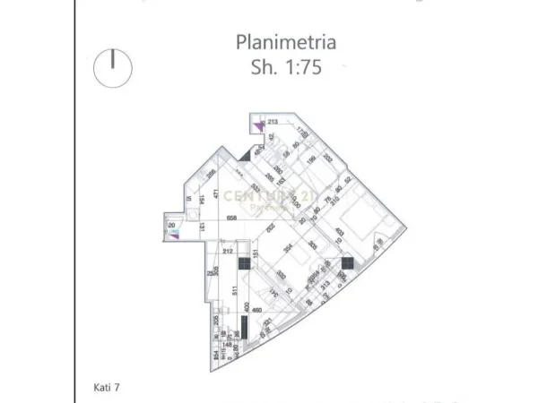 Tirane, shes apartament 2+1+Aneks+Ballkon Kati 7, 104 m² 174.000 € (Don Bosko)