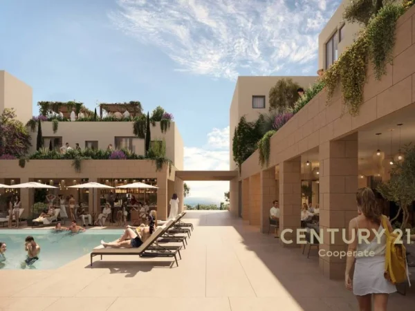 Dhermi - Palase, shes apartament 1+1+Aneks+Ballkon Kati 1, 71 m² (VILLAGE SQUARE, DHERMI)