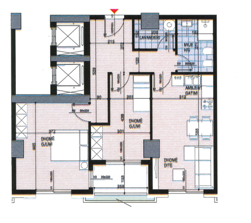 Tirane, shitet apartament 2+1 Kati 5, 102 m² 148.480 € ( SHITET SUPER APARTAMENT 2+1 TEK FUSHA E AVIACIONIT)