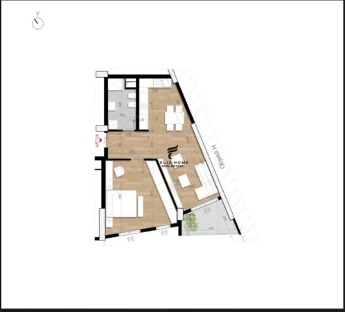 Tirane, shitet apartament 1+1+Ballkon Kati 4, 83 m² 137.000 € (KOMPLEKSI TURDIU)