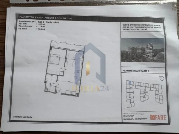 OKAZION 1050 EURO/M2 Tirane, shes apartament 1+1+Ballkon Kati 2, 74 m² 77.595 € (Paskuqan Kompleksi Aluna)