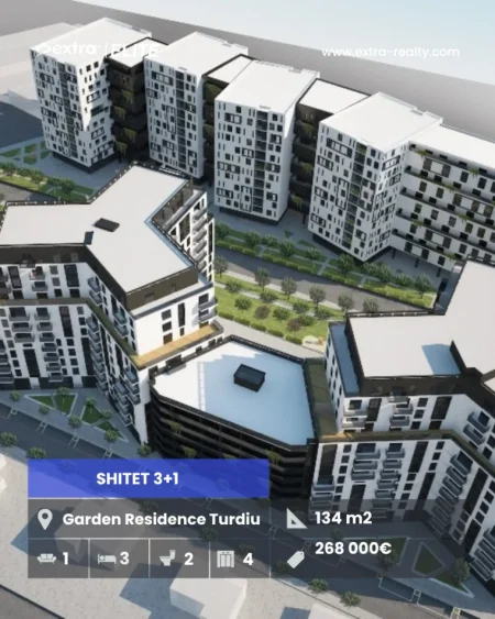 Tirane, shitet apartament 3+1+Ballkon Kati 4, 131 m² 260.000 € 