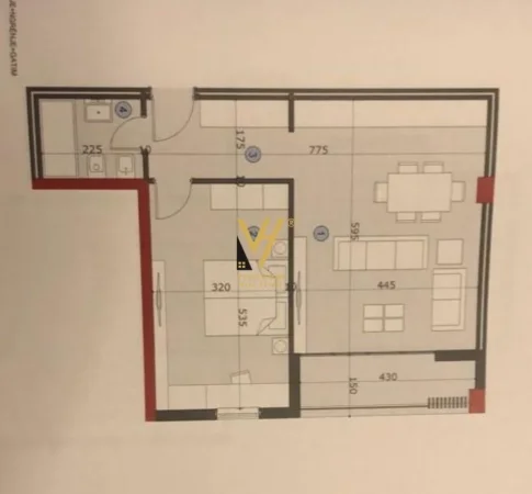 Tirane, shitet apartament 1+1 Kati 2, 78 m² 117.300 € (ALI DEMI)