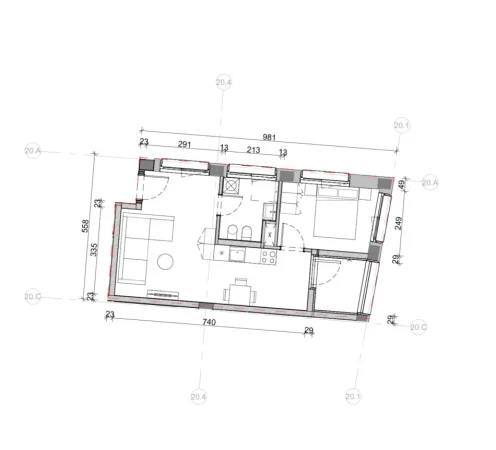 Tirane, shes apartament 1+1+Ballkon Kati 3, 66 m² 100.000 € 