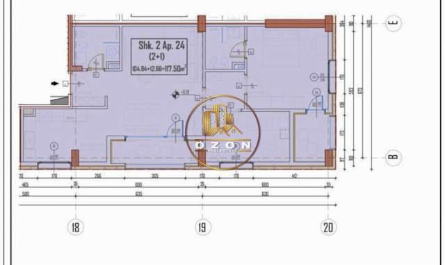 Tirane, shitet apartament 2+1+A+BLK Kati 2, 117 m² 1.100 Euro/m2 (PERBALLE DOGANES)