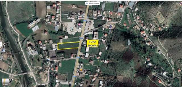 Tirane,Shitet Tokë/Truall 4'000m² me Cmim 80 euro €/m2, në Pezë-Helmës-Ndroq, pranë Urës Beshirit, 8-km nga Tirana, buzë rrugës/aksit nacional SH.56, 