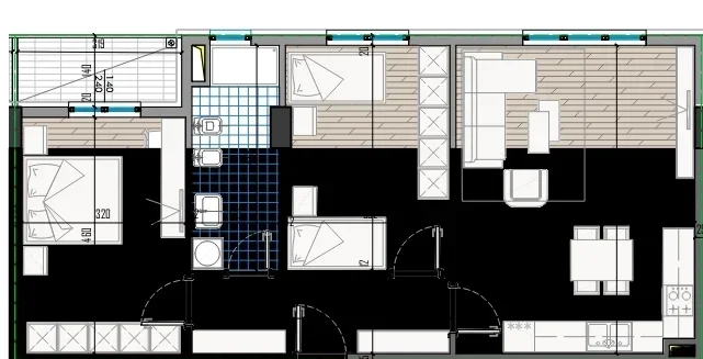 Tirane, shes apartament 2+1+Ballkon Kati 2, 96 m² 960.080 € (univers city)