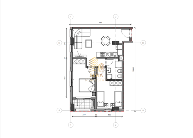 Tirane, shitet apartament 2+1+Ballkon Kati 3, 73 m² 125.800 € (Rezidenca Kaimi)