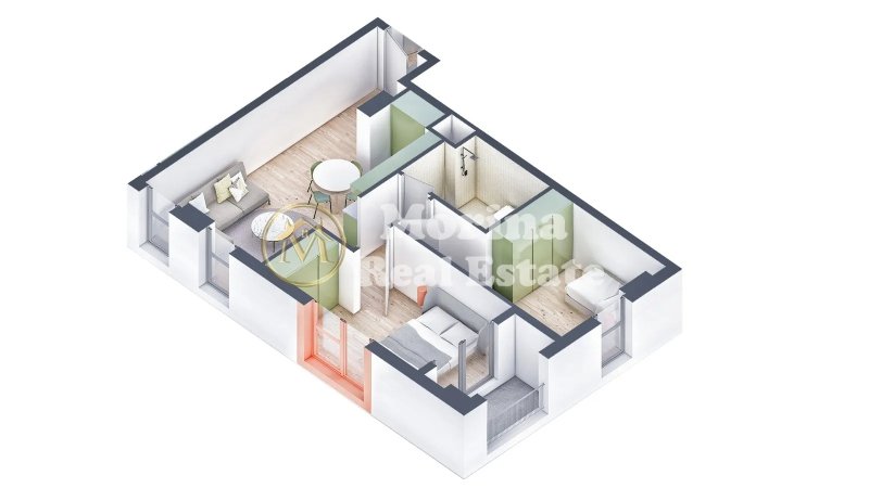 Tirane, shitet apartament 2+1 Kati 3, 74 m² 125.000 € (Ali Demi-Rezidenca Kaimi)