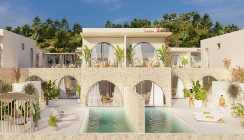 🏠 SHITET ((950,000€)) 🌊: VILE UNIKE +Pishine & Oborr 📍 (DHERMI - Resi ''Borgo Bello'', Drymades (180m nga DETI)  393m²